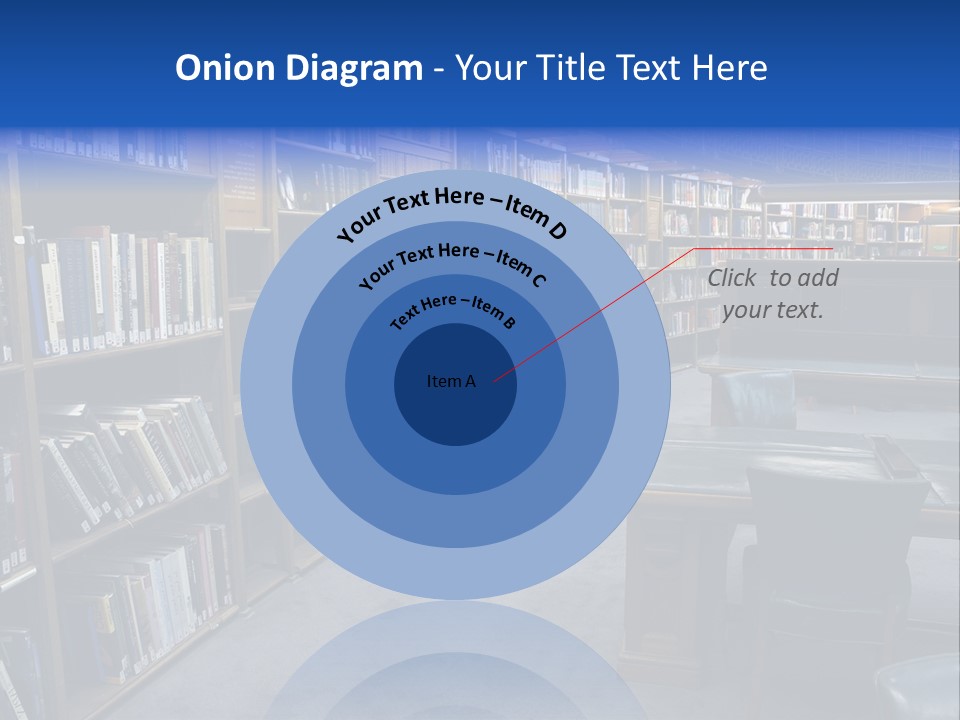 Lots Of Bookson Shelves At The Library. PowerPoint Template