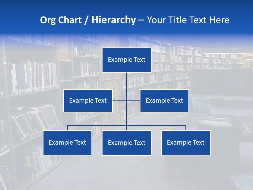 Lots Of Bookson Shelves At The Library. PowerPoint Template
