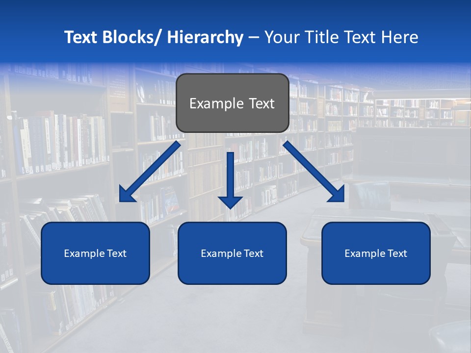 Lots Of Bookson Shelves At The Library. PowerPoint Template