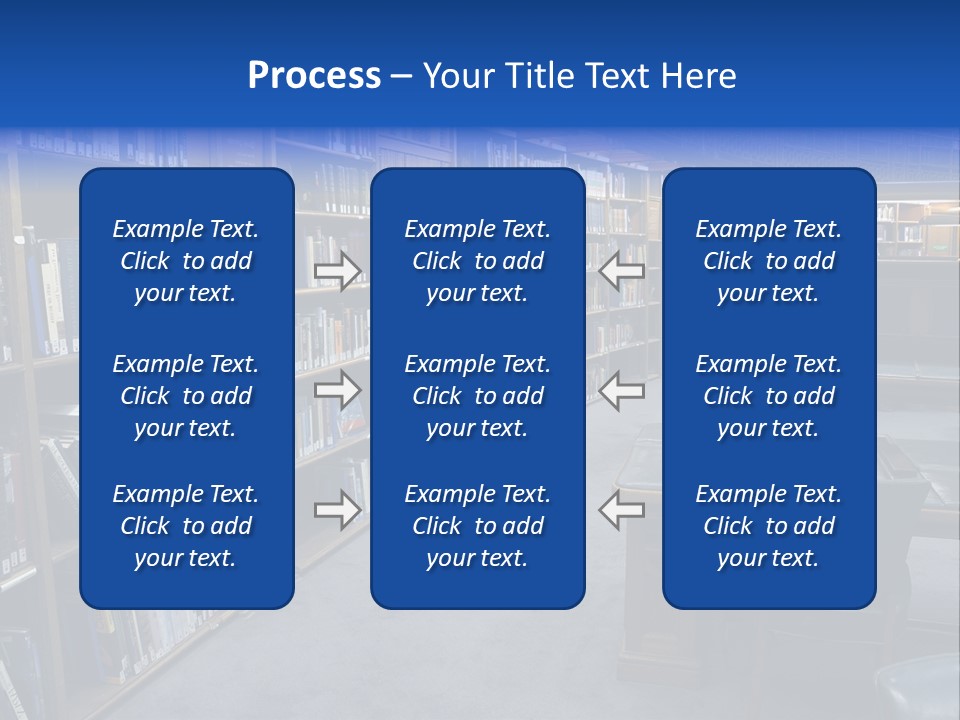 Lots Of Bookson Shelves At The Library. PowerPoint Template