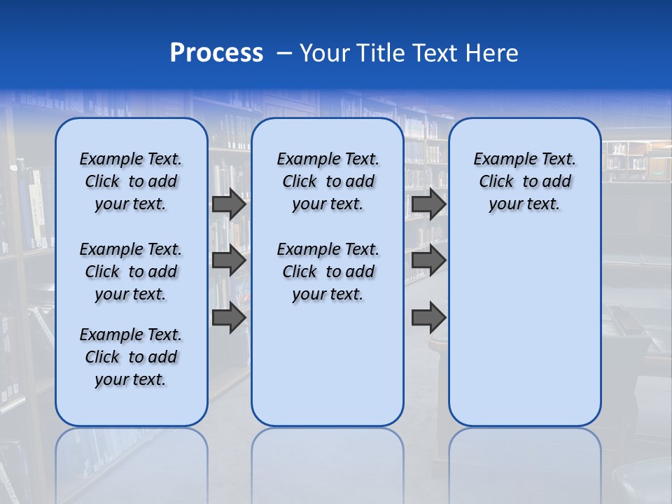 Lots Of Bookson Shelves At The Library. PowerPoint Template