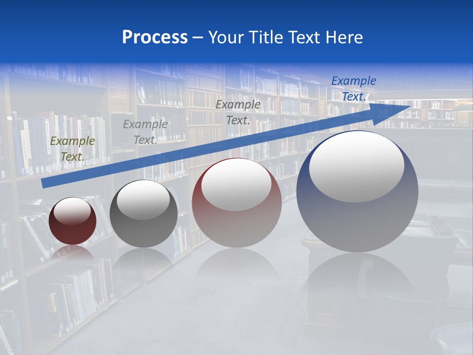 Lots Of Bookson Shelves At The Library. PowerPoint Template