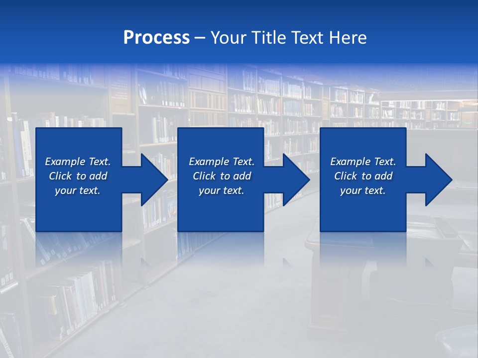 Lots Of Bookson Shelves At The Library. PowerPoint Template