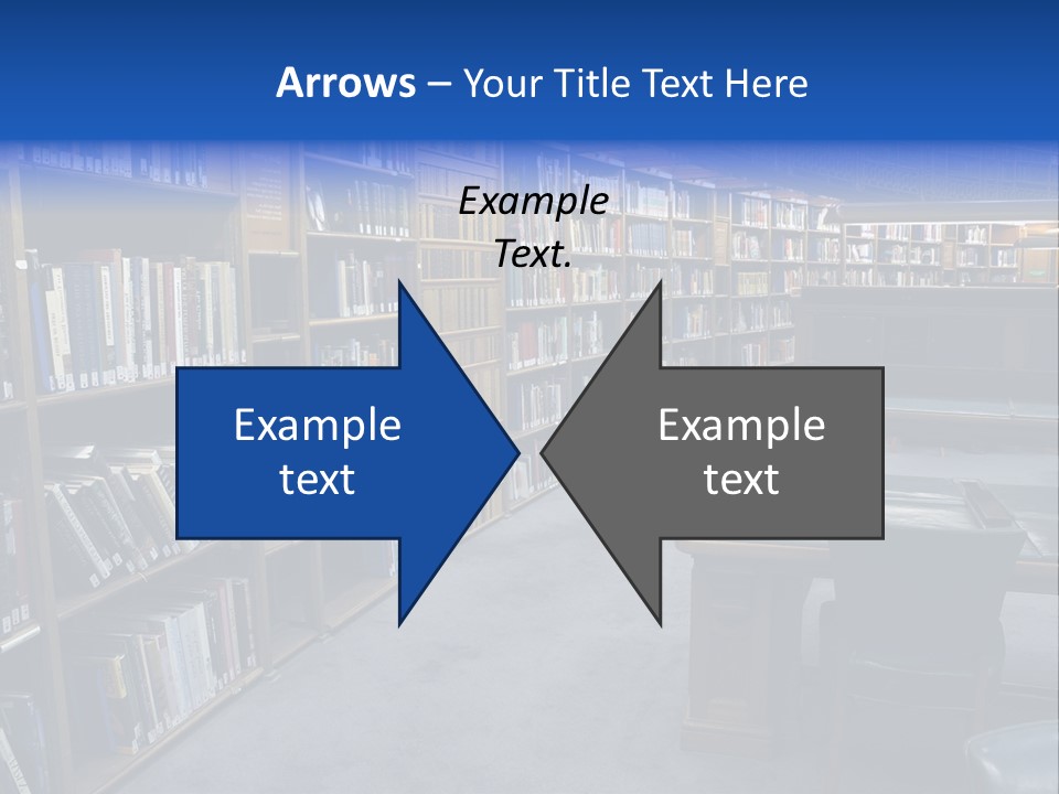 Lots Of Bookson Shelves At The Library. PowerPoint Template