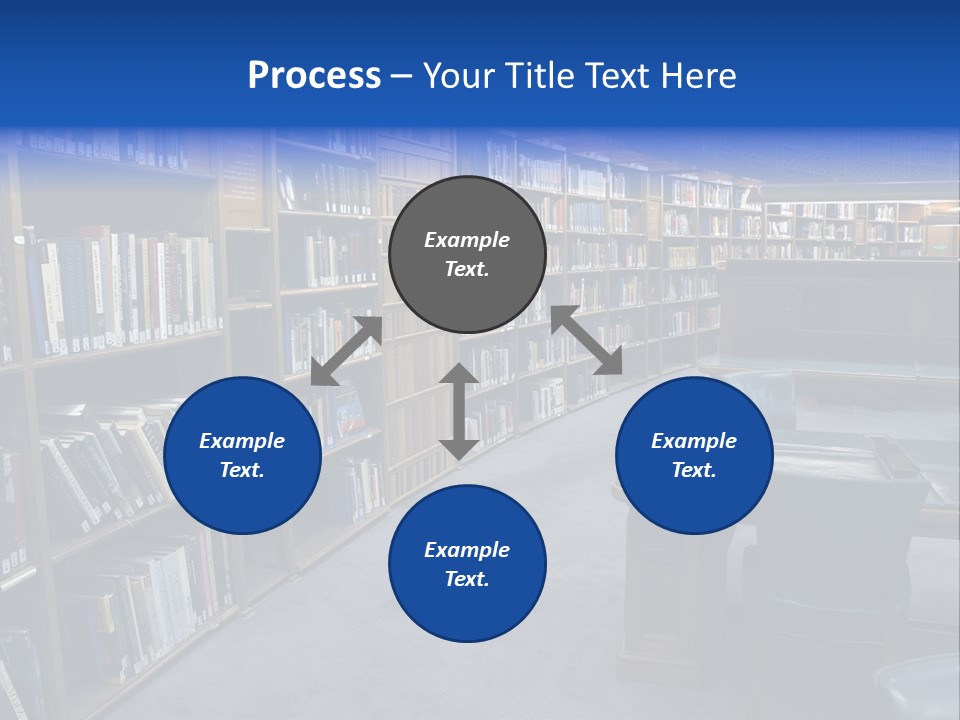 Lots Of Bookson Shelves At The Library. PowerPoint Template