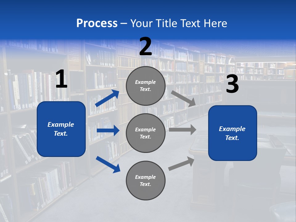 Lots Of Bookson Shelves At The Library. PowerPoint Template