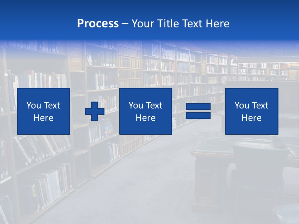Lots Of Bookson Shelves At The Library. PowerPoint Template