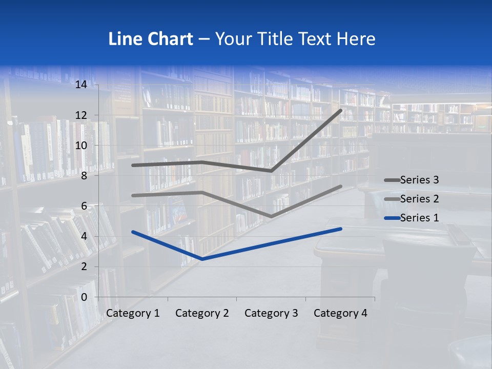 Lots Of Bookson Shelves At The Library. PowerPoint Template