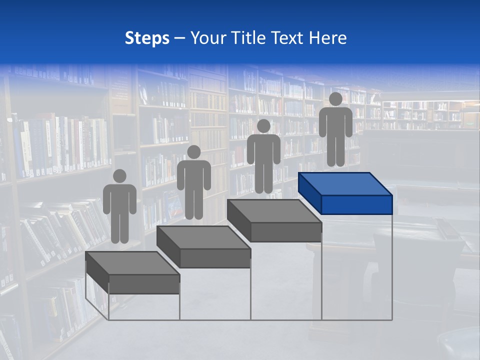 Lots Of Bookson Shelves At The Library. PowerPoint Template