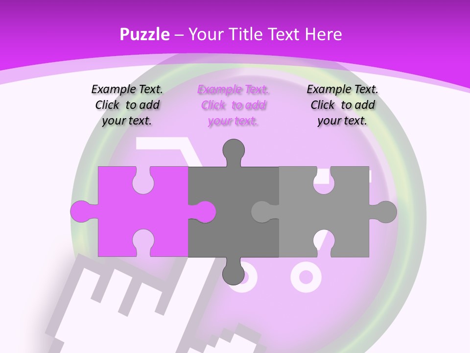 A Hand Pushing A Button With A Shopping Cart On It PowerPoint Template