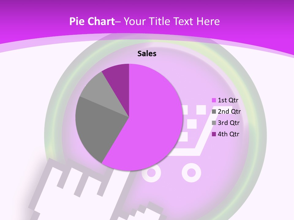 A Hand Pushing A Button With A Shopping Cart On It PowerPoint Template