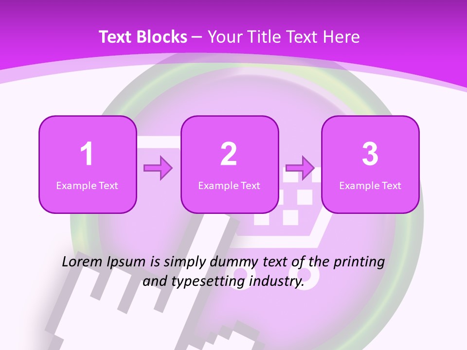 A Hand Pushing A Button With A Shopping Cart On It PowerPoint Template