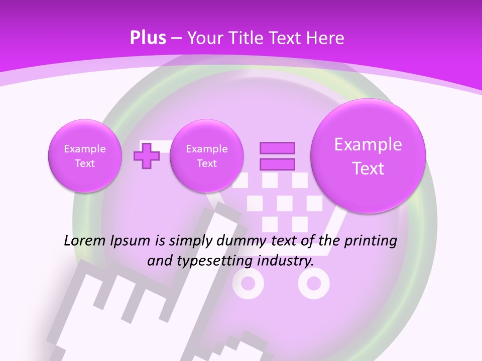 A Hand Pushing A Button With A Shopping Cart On It PowerPoint Template