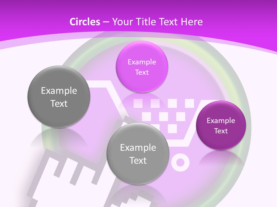 A Hand Pushing A Button With A Shopping Cart On It PowerPoint Template