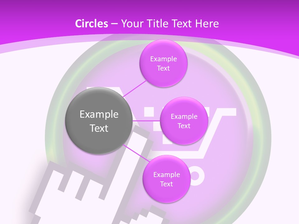 A Hand Pushing A Button With A Shopping Cart On It PowerPoint Template