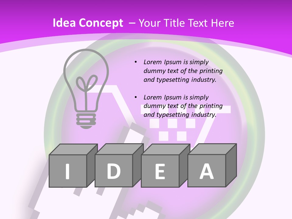 A Hand Pushing A Button With A Shopping Cart On It PowerPoint Template
