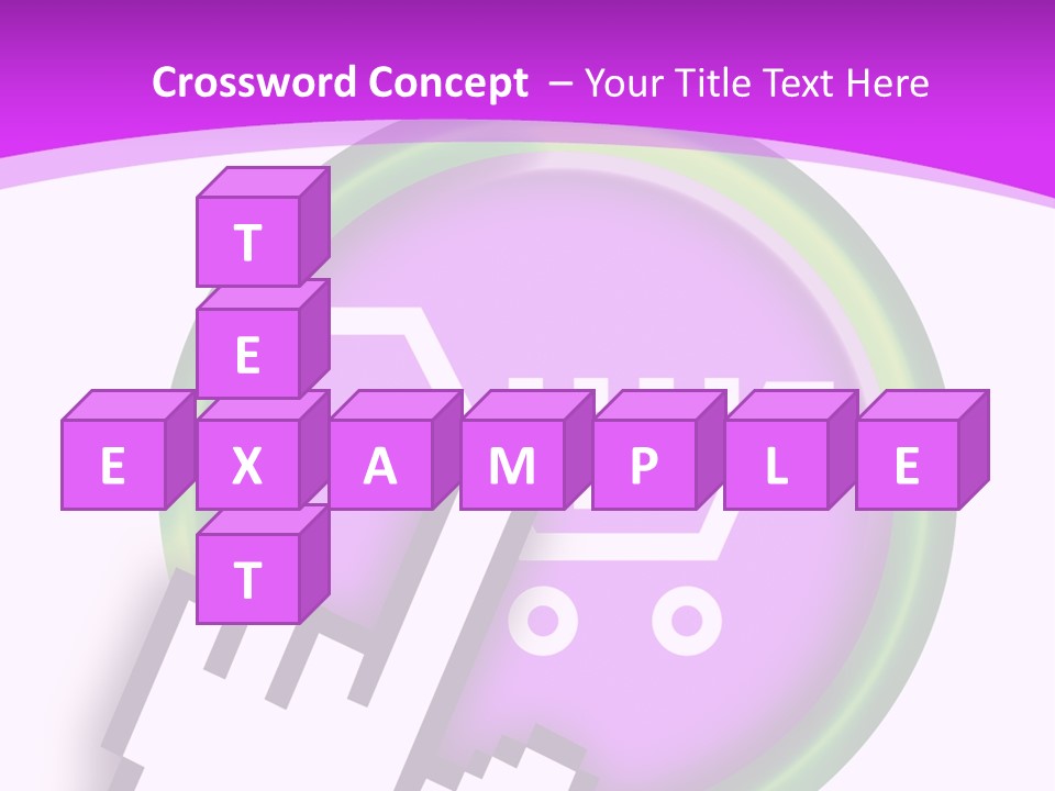 A Hand Pushing A Button With A Shopping Cart On It PowerPoint Template
