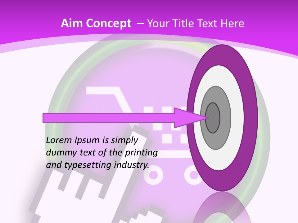 A Hand Pushing A Button With A Shopping Cart On It PowerPoint Template