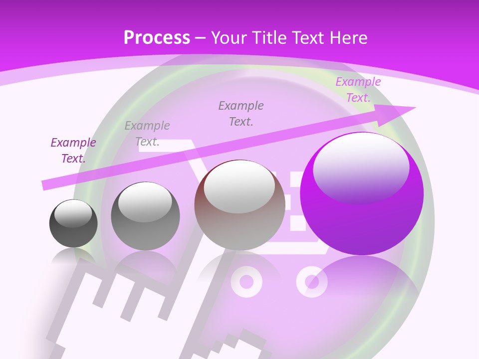 A Hand Pushing A Button With A Shopping Cart On It PowerPoint Template