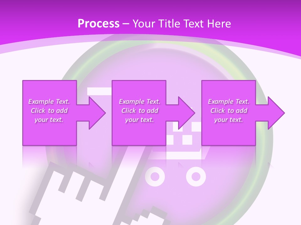 A Hand Pushing A Button With A Shopping Cart On It PowerPoint Template
