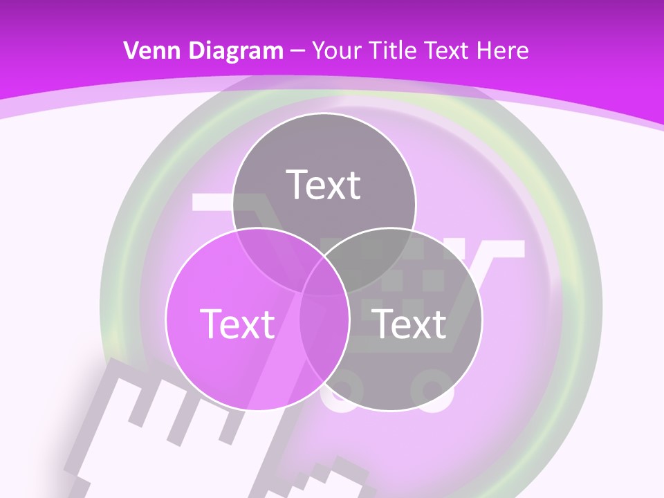 A Hand Pushing A Button With A Shopping Cart On It PowerPoint Template