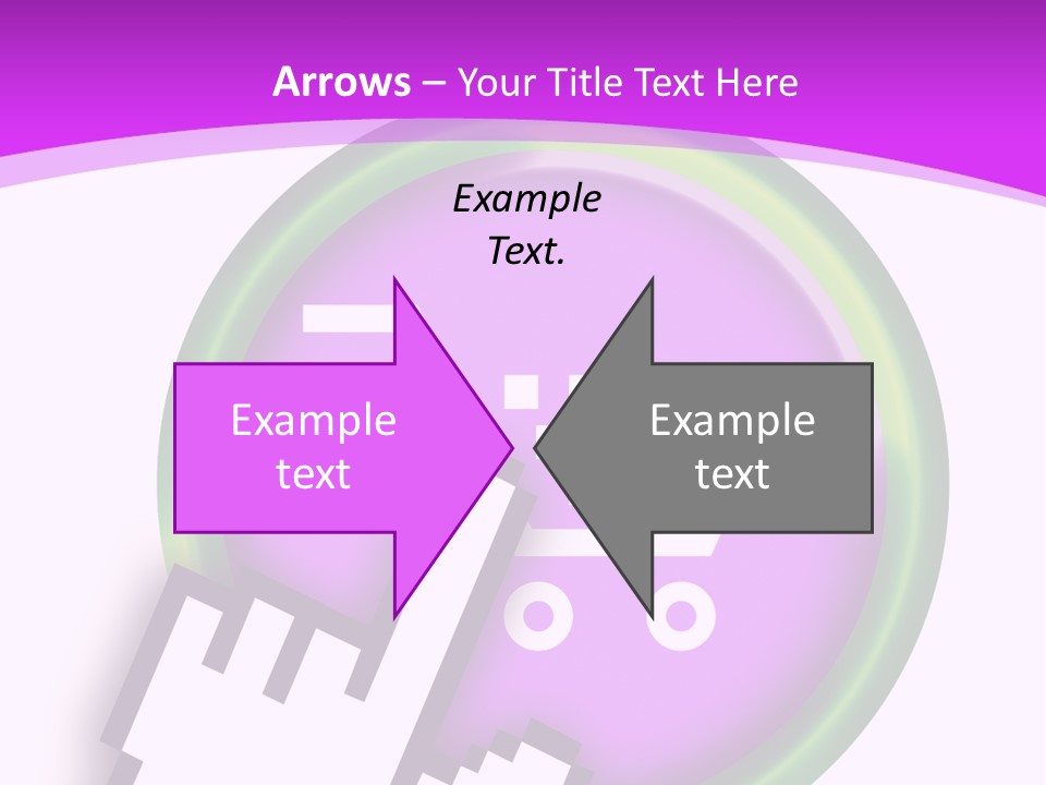A Hand Pushing A Button With A Shopping Cart On It PowerPoint Template
