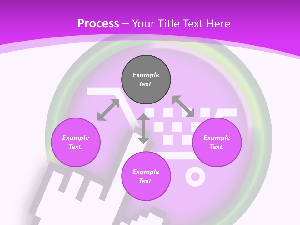 A Hand Pushing A Button With A Shopping Cart On It PowerPoint Template