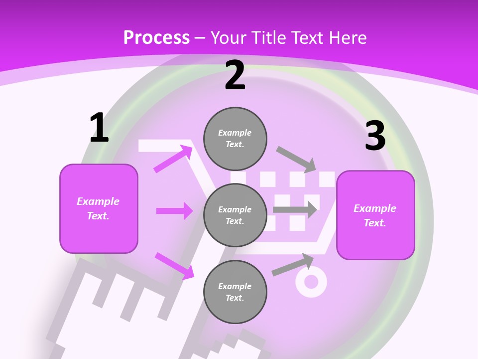 A Hand Pushing A Button With A Shopping Cart On It PowerPoint Template