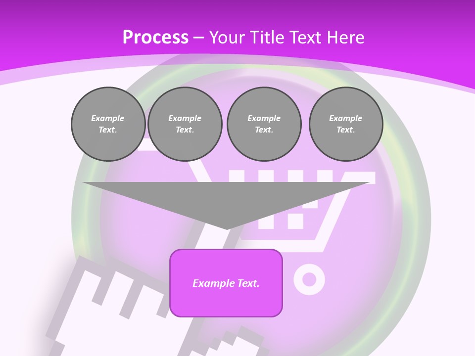 A Hand Pushing A Button With A Shopping Cart On It PowerPoint Template