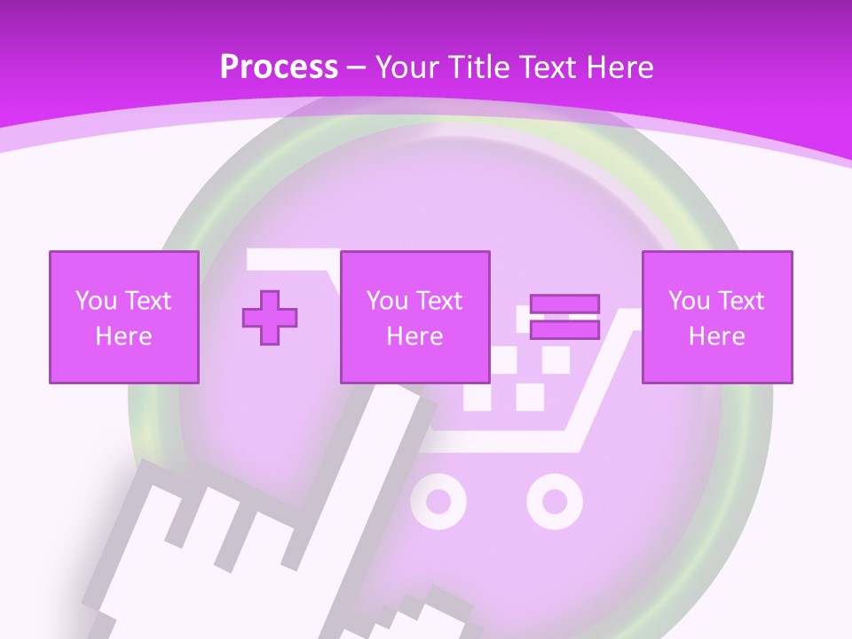 A Hand Pushing A Button With A Shopping Cart On It PowerPoint Template