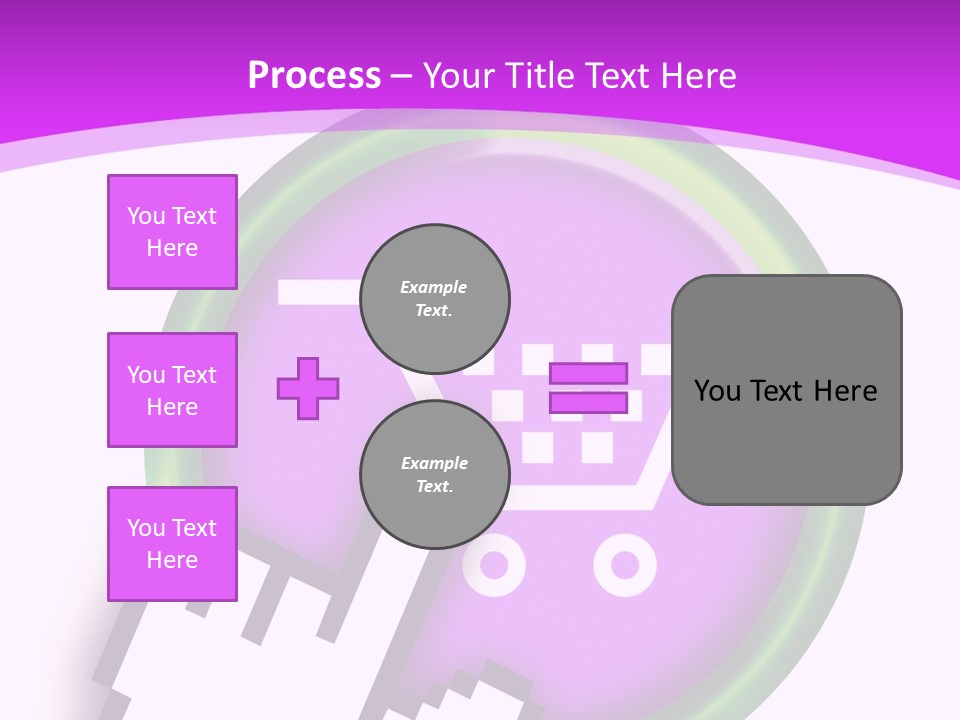 A Hand Pushing A Button With A Shopping Cart On It PowerPoint Template