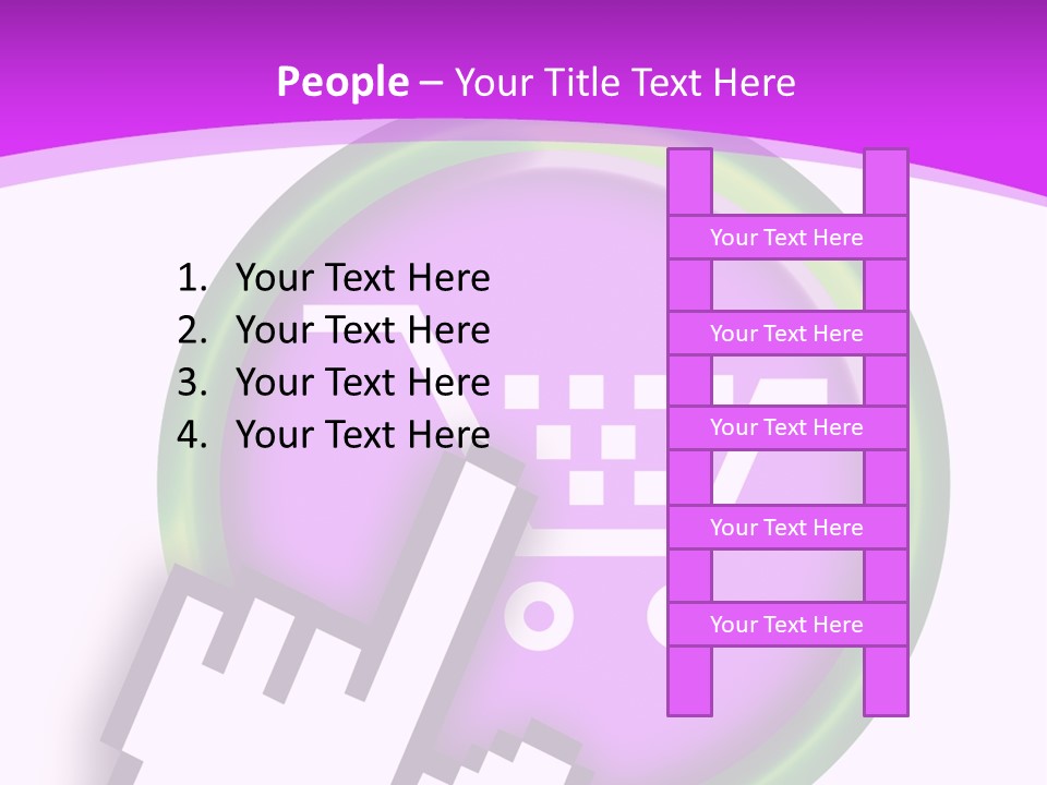 A Hand Pushing A Button With A Shopping Cart On It PowerPoint Template