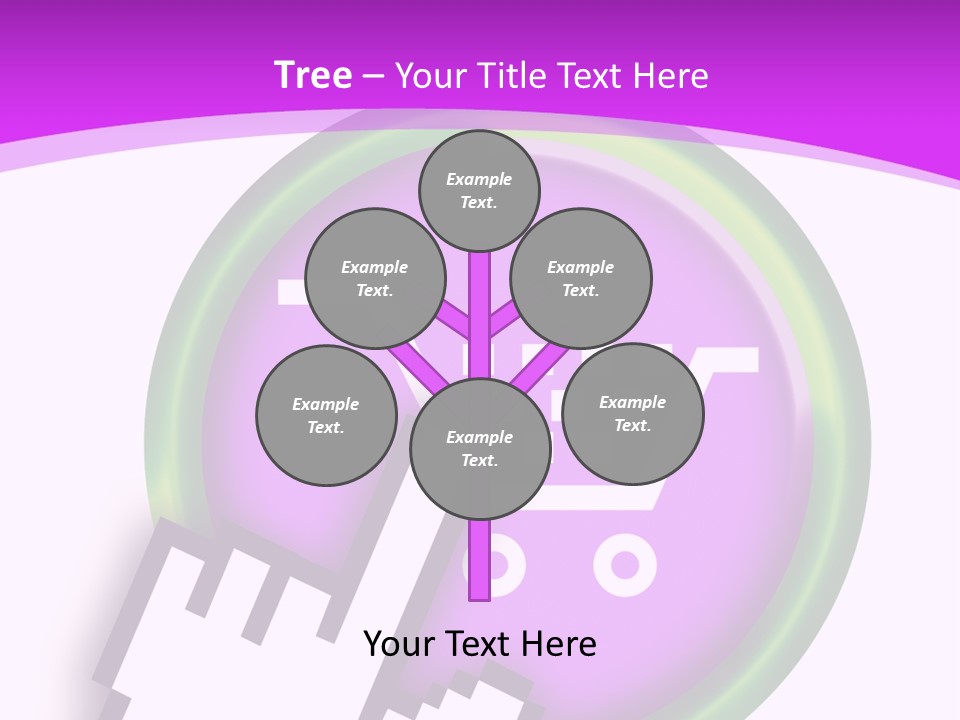 A Hand Pushing A Button With A Shopping Cart On It PowerPoint Template