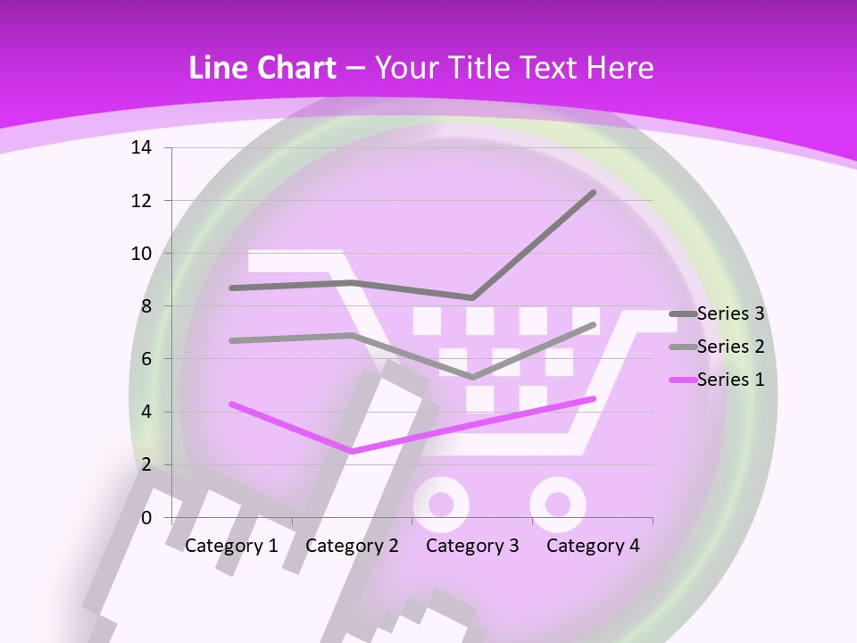 A Hand Pushing A Button With A Shopping Cart On It PowerPoint Template