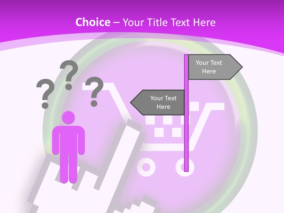 A Hand Pushing A Button With A Shopping Cart On It PowerPoint Template