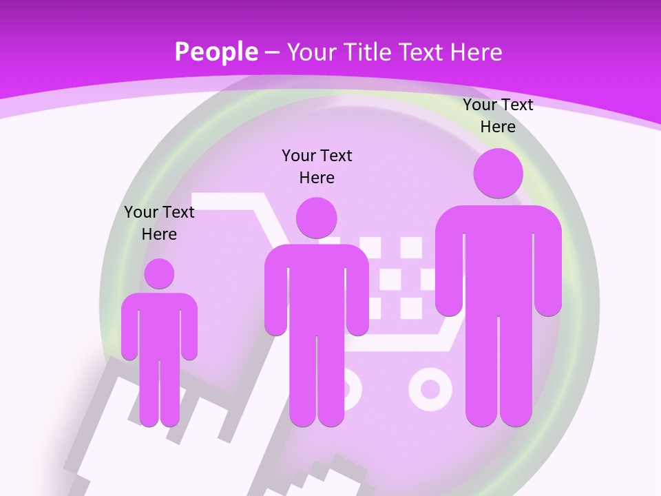A Hand Pushing A Button With A Shopping Cart On It PowerPoint Template