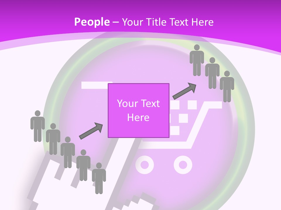 A Hand Pushing A Button With A Shopping Cart On It PowerPoint Template