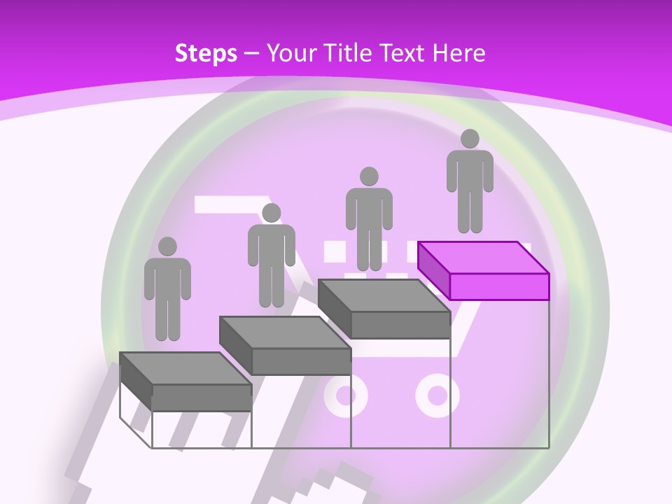 A Hand Pushing A Button With A Shopping Cart On It PowerPoint Template