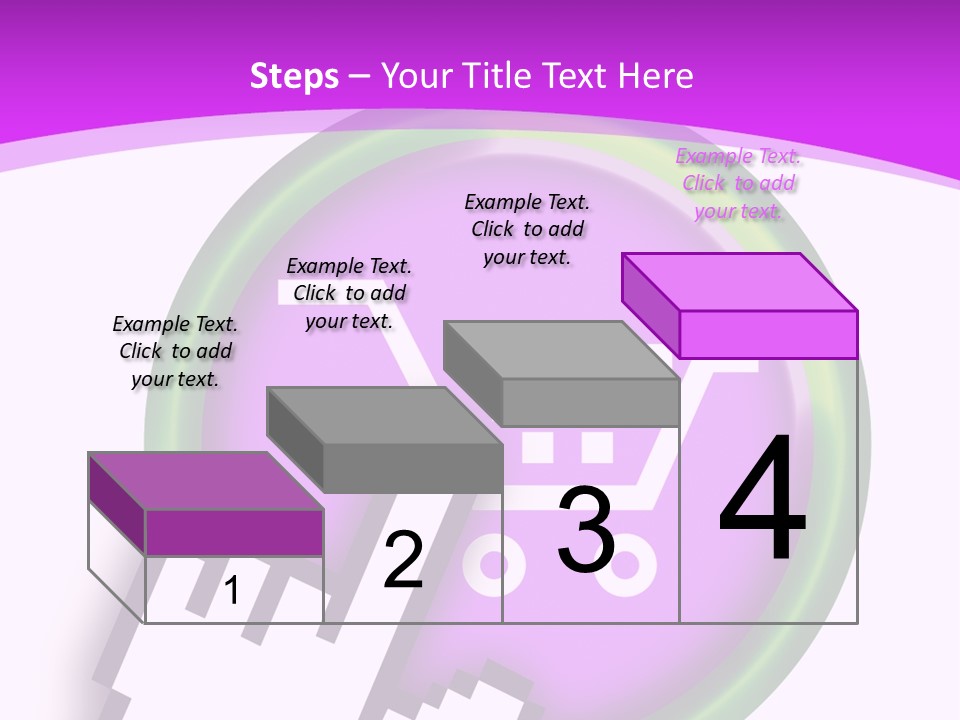A Hand Pushing A Button With A Shopping Cart On It PowerPoint Template