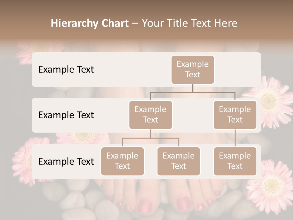 Female Feet In A Relaxing Aromatic Foot Bath With Massaging White Stone Pebble Bed And Floating Pink Flowerheads. Feet Are Invigorated, Skin Is Supple And Refreshed. Pure Indulgence For Your Feet. PowerPoint Template