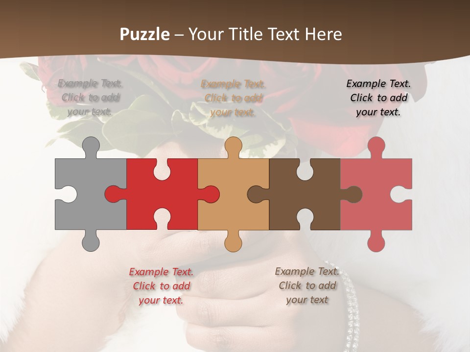 Winter Bride In Beautirul Fur Shawl Holding Bouquet Of Red Roses PowerPoint Template