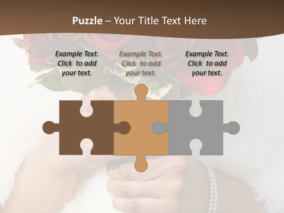 Winter Bride In Beautirul Fur Shawl Holding Bouquet Of Red Roses PowerPoint Template