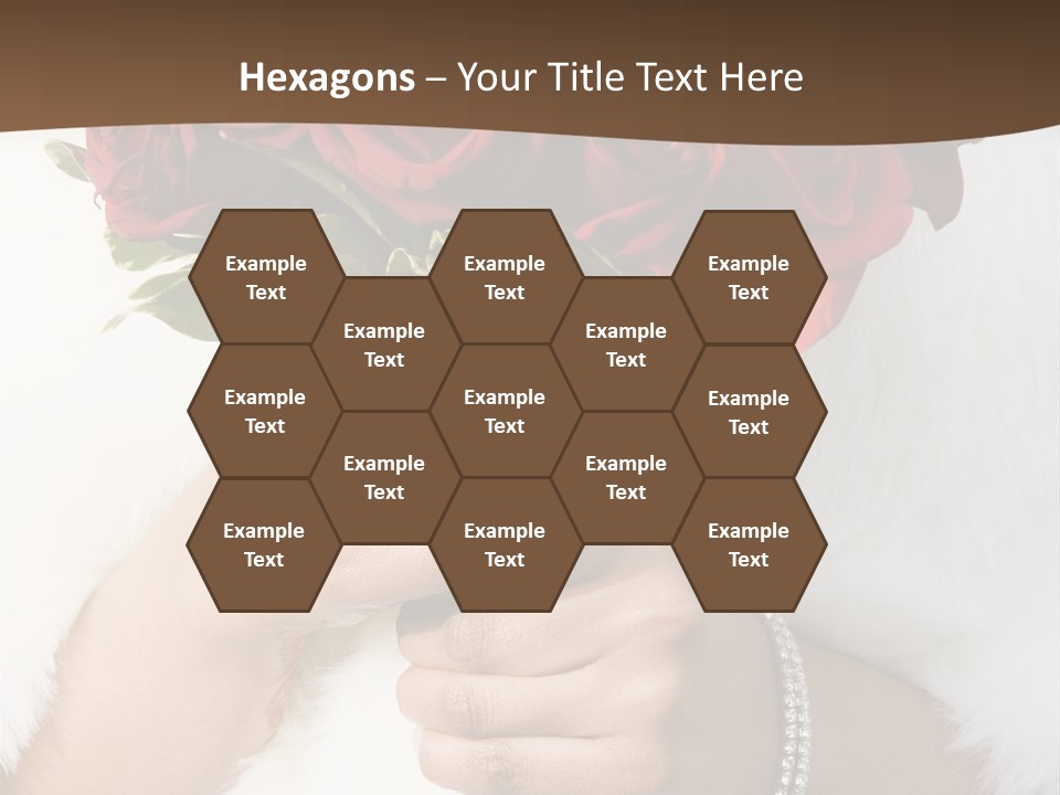 Winter Bride In Beautirul Fur Shawl Holding Bouquet Of Red Roses PowerPoint Template