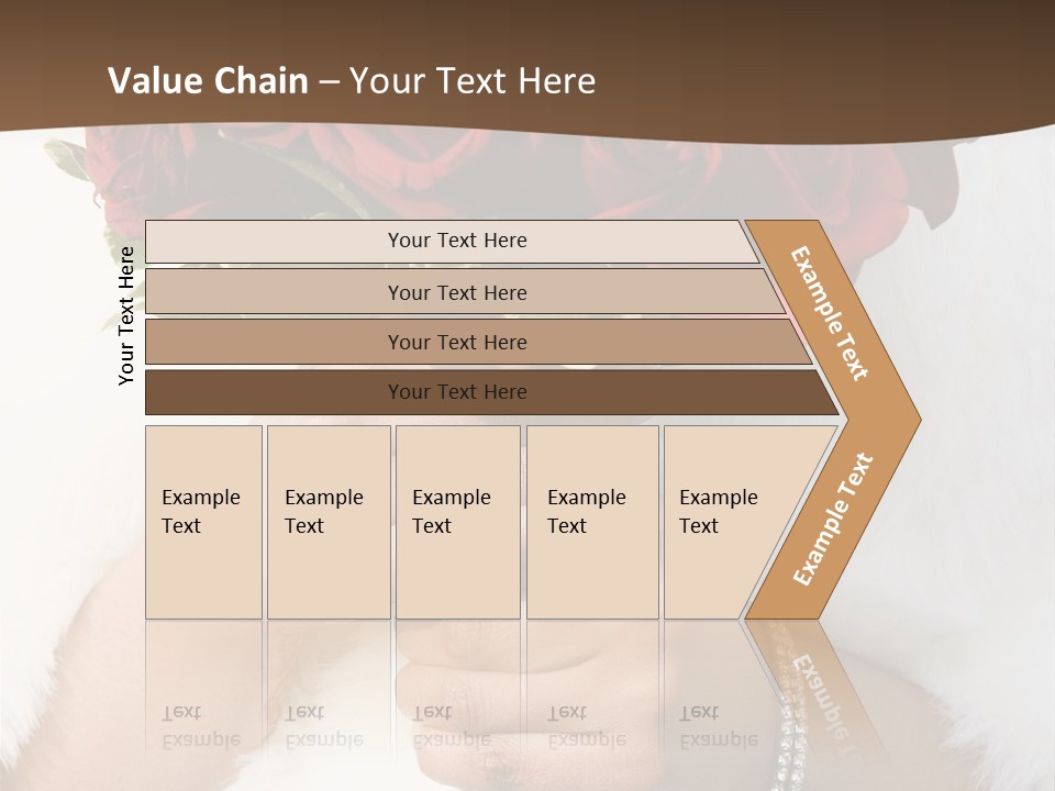 Winter Bride In Beautirul Fur Shawl Holding Bouquet Of Red Roses PowerPoint Template