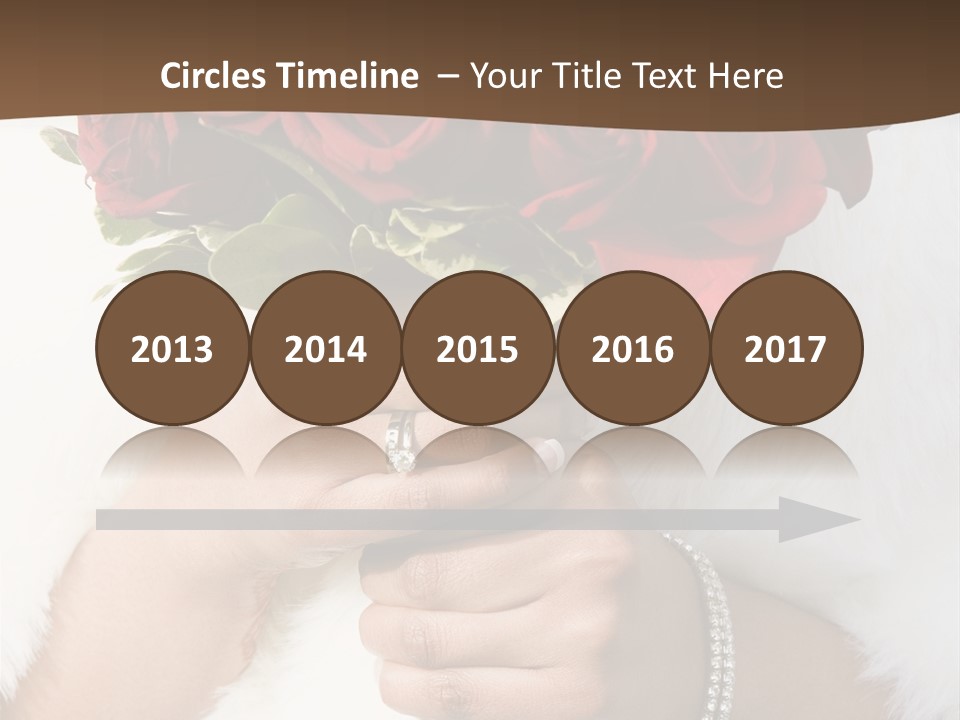 Winter Bride In Beautirul Fur Shawl Holding Bouquet Of Red Roses PowerPoint Template