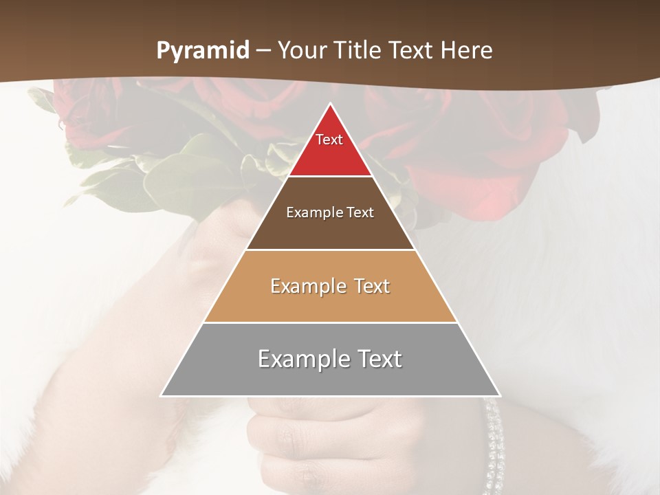 Winter Bride In Beautirul Fur Shawl Holding Bouquet Of Red Roses PowerPoint Template