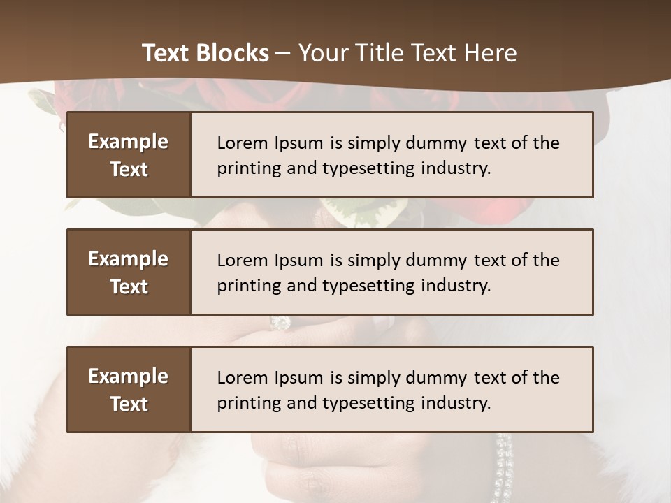 Winter Bride In Beautirul Fur Shawl Holding Bouquet Of Red Roses PowerPoint Template