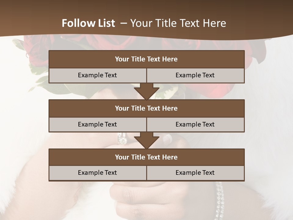 Winter Bride In Beautirul Fur Shawl Holding Bouquet Of Red Roses PowerPoint Template