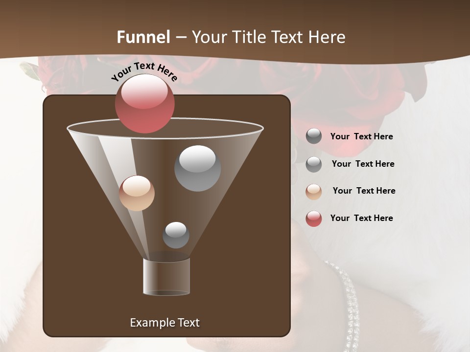 Winter Bride In Beautirul Fur Shawl Holding Bouquet Of Red Roses PowerPoint Template