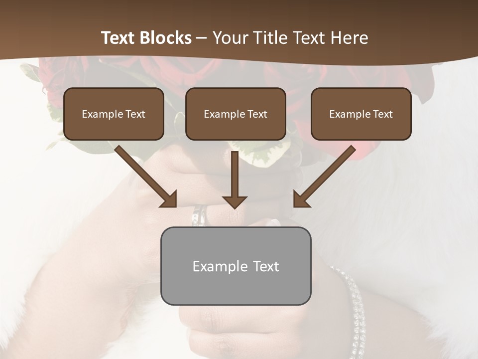 Winter Bride In Beautirul Fur Shawl Holding Bouquet Of Red Roses PowerPoint Template